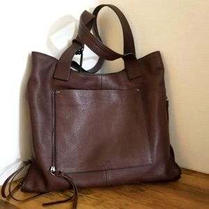 Brown leather tote ...Vince Camuto